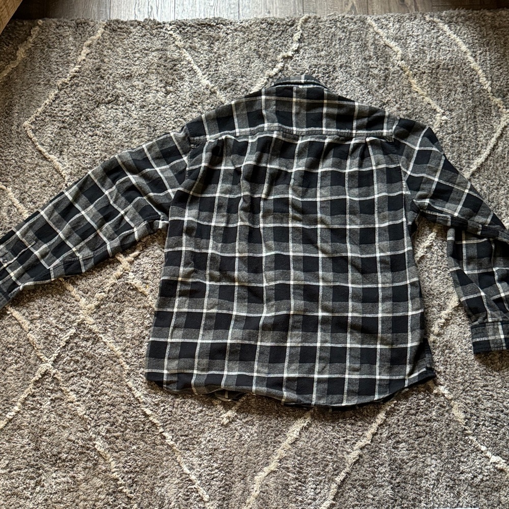 Weatherproof Vintage Original Black & Gray plaid  Long Sleeve button up XXL - Picture 3 of 4